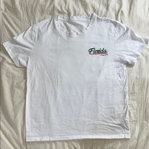 White 100% Cotton Graphic T-Shirt